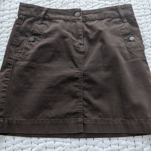J Crew brown mini skirt
